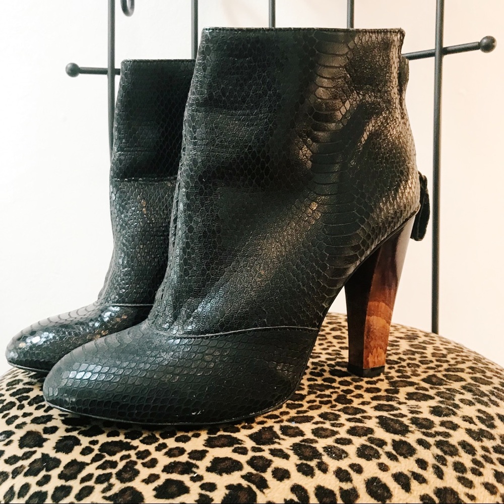 Faux Snakeskin booties